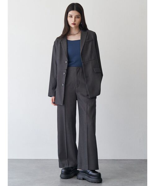 MURUA（ムルーア）の「【セットアップ対応】2wayレングステーラードジャケット（テーラードジャケット・レディース・グレー/ボルドー/ブラウン・FREE）」の17枚目の写真