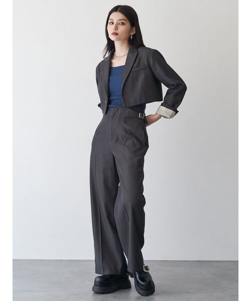 MURUA（ムルーア）の「【セットアップ対応】2wayレングステーラードジャケット（テーラードジャケット・レディース・グレー/ボルドー/ブラウン・FREE）」の19枚目の写真