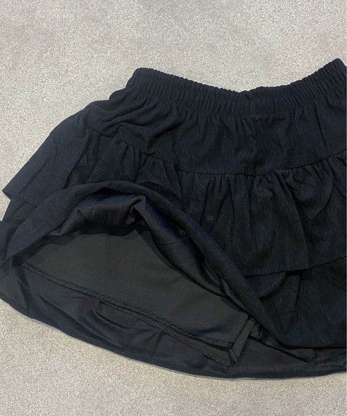 Mejoul（メジュール）の「【インナーパンツ付き】コーデュロイティアードフレアミニスカート（スカート・レディース・ベージュ/ブラウン/ブラック・F）」の12枚目の写真