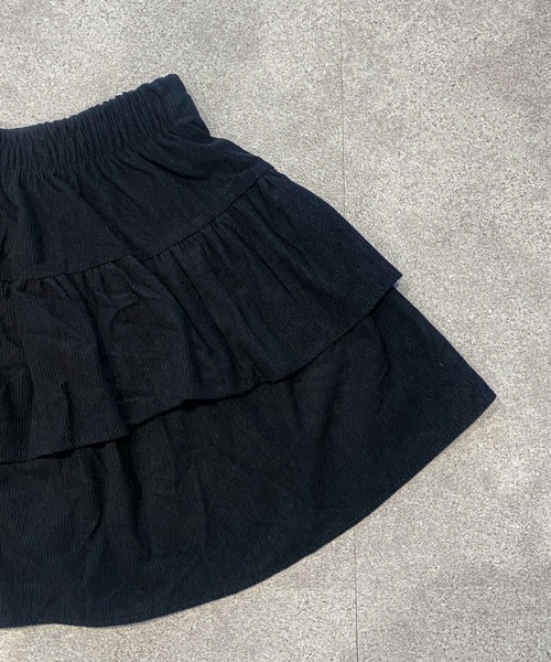 Mejoul（メジュール）の「【インナーパンツ付き】コーデュロイティアードフレアミニスカート（スカート・レディース・ベージュ/ブラウン/ブラック・F）」の11枚目の写真