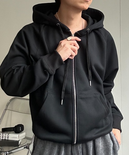 CREARE -LINO-（クレアーレリノ）の「〈ユニセックス商品〉ベーシックスウェットZIPパーカー（パーカー・メンズ・ブラック/杢グレー/ブラウン/ブルー・M/L）」の2枚目の写真