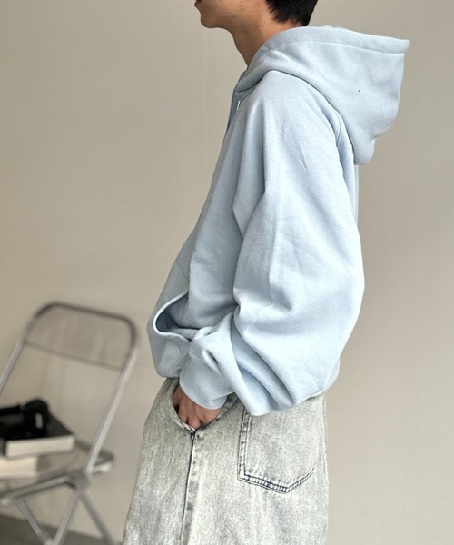 CREARE -LINO-（クレアーレリノ）の「〈ユニセックス商品〉ベーシックスウェットZIPパーカー（パーカー・メンズ・ブラック/杢グレー/ブラウン/ブルー・M/L）」の6枚目の写真