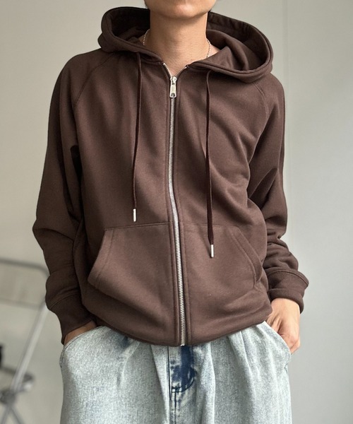 CREARE -LINO-（クレアーレリノ）の「〈ユニセックス商品〉ベーシックスウェットZIPパーカー（パーカー・メンズ・ブラック/杢グレー/ブラウン/ブルー・M/L）」の9枚目の写真