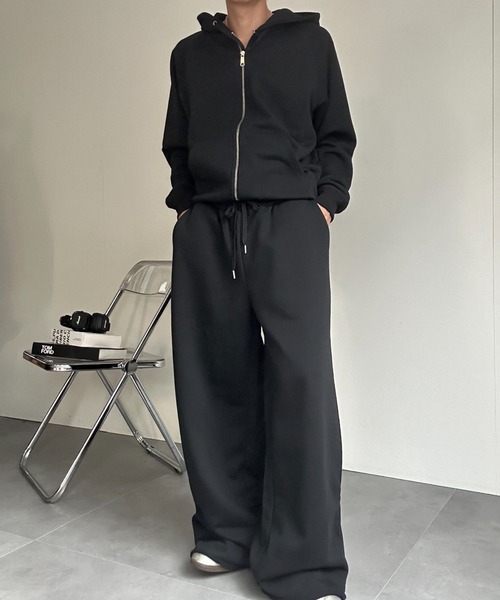 CREARE -LINO-（クレアーレリノ）の「〈ユニセックス商品〉ベーシックスウェットZIPパーカー（パーカー・メンズ・ブラック/杢グレー/ブラウン/ブルー・M/L）」の16枚目の写真