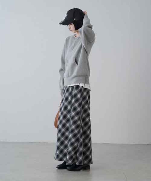 Lui's（ルイス）の「バイアスチェックフレアスカート（スカート・レディース・ブラウン/ブラック・38/36）」の21枚目の写真