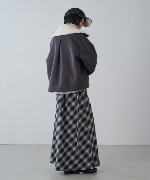 Lui's（ルイス）の「バイアスチェックフレアスカート（スカート・レディース・ブラウン/ブラック・38/36）」の5枚目の写真