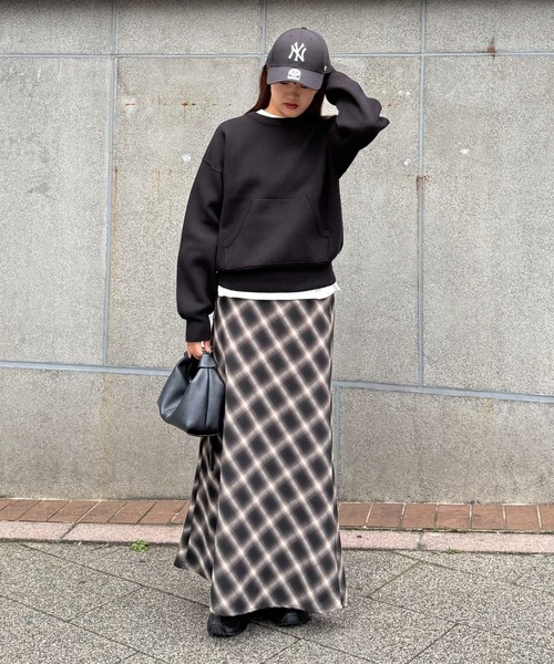 Lui's（ルイス）の「バイアスチェックフレアスカート（スカート・レディース・ブラウン/ブラック・38/36）」の7枚目の写真