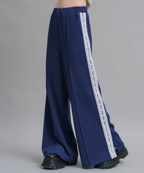 17HR（セブンティーンアワーズ）の「【ユニセックス】トラックパンツ(セットアップ可)（その他パンツ・レディース・ライトグレー/ネイビー・LARGE/MEDIUM）」の2枚目の写真