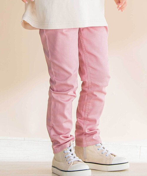 Noeil aime BeBe(ノイユエイムベベ)の「ストレッチツイルスリムロングパンツ(その他パンツ・キッズ・グリーン/ベージュ/ピンク・100cm/110cm/120cm/130cm/90cm)」の3枚目の写真
