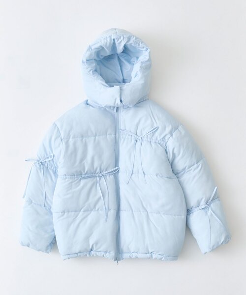 リボンエコダウンミドル丈ブルゾン（ダウンジャケット/コート）｜OLIVE