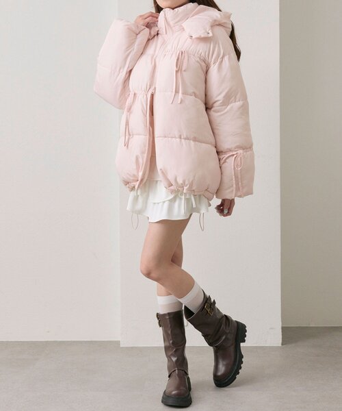 リボンエコダウンミドル丈ブルゾン（ダウンジャケット/コート）｜OLIVE