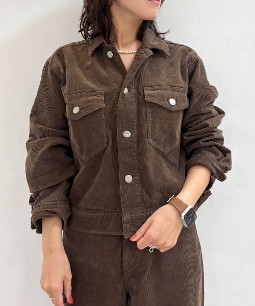 美品✨ AURALEE カバーオール　コーデュロイ　L ブラウン AURALEE（オーラリー）の「【別注】＜AURALEE（オーラリー