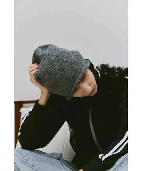 un/neu(アンノイ)の「ルーズニット帽 / ニットキャップ(ニットキャップ/ビーニー・レディース・ホワイト/ライトグレー/チャコールグレー・FREE)」の14枚目の写真