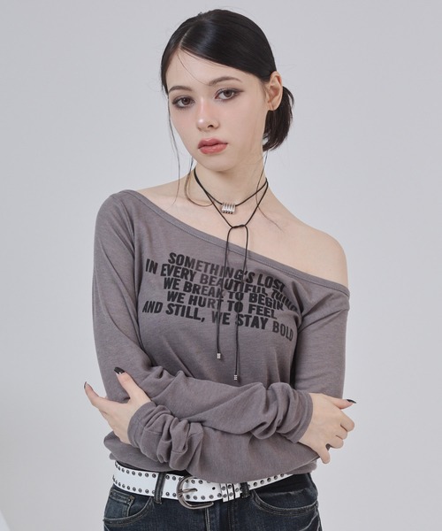 ENVYM（アンビー）の「2WAYシアートップス（Tシャツ/カットソー・レディース・グレー/ブラック/レオパード・FREE）」の12枚目の写真