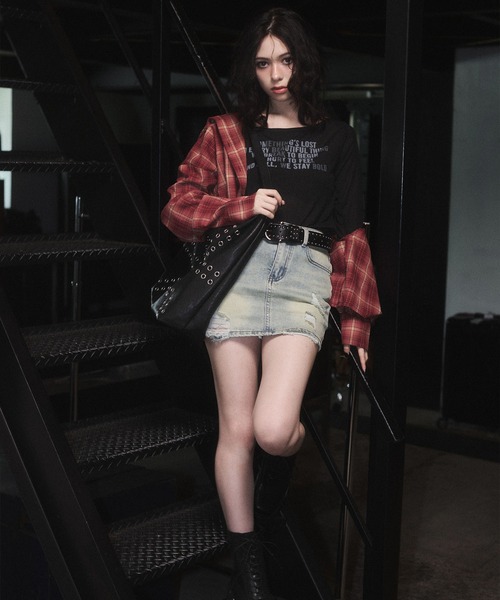 ENVYM（アンビー）の「2WAYシアートップス（Tシャツ/カットソー・レディース・グレー/ブラック/レオパード・FREE）」の18枚目の写真