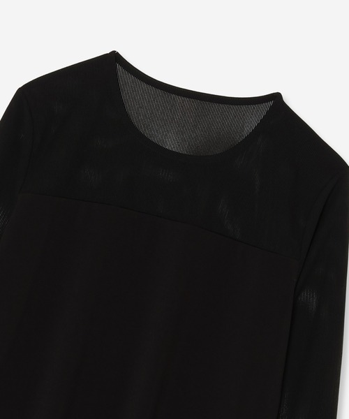 R-ISM(リズム)の「【R-ISM定番人気アイテム】シアーコンビカットソー(Tシャツ/カットソー・レディース・ブラウン/ブラック・4)」の3枚目の写真