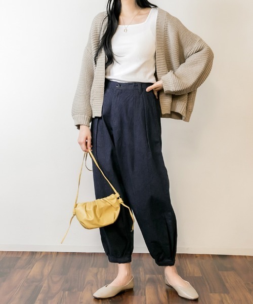RCD（アールシーディー）の「タック入りアラジンデニムパンツ（デニムパンツ・レディース・ワンウォッシュ/ブルー・4L/3L/LL/L/M）」の8枚目の写真