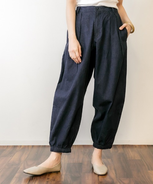 RCD（アールシーディー）の「タック入りアラジンデニムパンツ（デニムパンツ・レディース・ワンウォッシュ/ブルー・4L/3L/LL/L/M）」の14枚目の写真