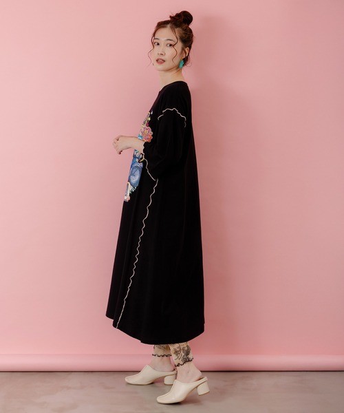 ScoLar（スカラー）の「153625：バイクゲーム柄メロウ切替ワンピース（ワンピース・レディース・ブルー/ブラック・M）」の16枚目の写真