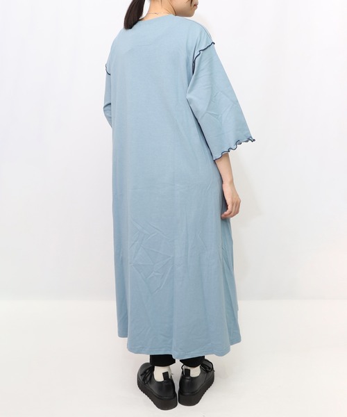 ScoLar（スカラー）の「153625：バイクゲーム柄メロウ切替ワンピース（ワンピース・レディース・ブルー/ブラック・M）」の8枚目の写真