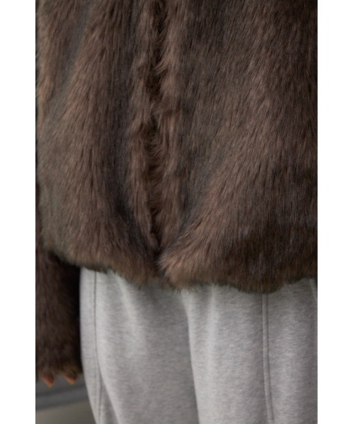 ジップアップファーコート（ブルゾン）｜AZUL BY MOUSSY（アズールバイ