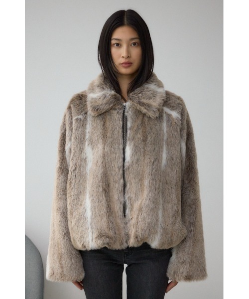 AZUL by moussy（アズールバイマウジー）の「ジップアップファーコート（ブルゾン・レディース・ブラウン/ベージュ系その他・SMALL/MEDIUM）」の20枚目の写真
