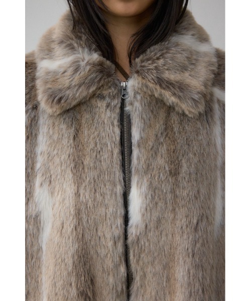 ジップアップファーコート（ブルゾン）｜AZUL BY MOUSSY（アズールバイ