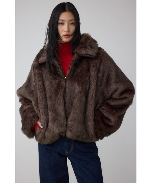 ジップアップファーコート（ブルゾン）｜AZUL BY MOUSSY（アズールバイ