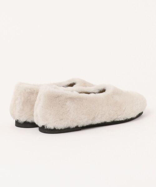 CORSO ROMA,9(コルソローマ)の「【CORSO ROMA 9】シアリングフラットバレエシューズ(W51500)(バレエシューズ・レディース・ブラック/ライトベージュ・36/39/38/37/35)」の3枚目の写真