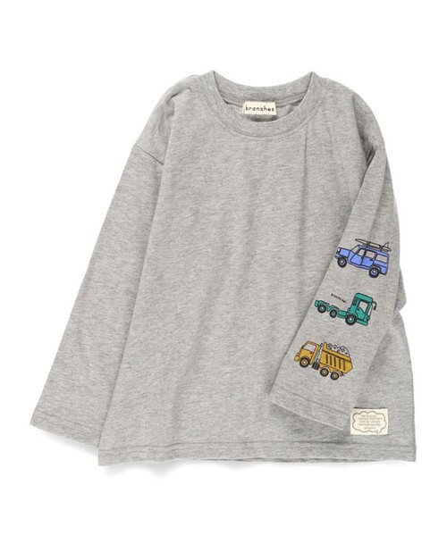 BRANSHES（ブランシェス）の「【ブランシェスmini】アソート長袖Tシャツ（Tシャツ/カットソー・キッズ・ライトグリーン/ブルー/シャーベット/杢グレー/ライトベージュ・120/110/100/90/130/80）」の12枚目の写真