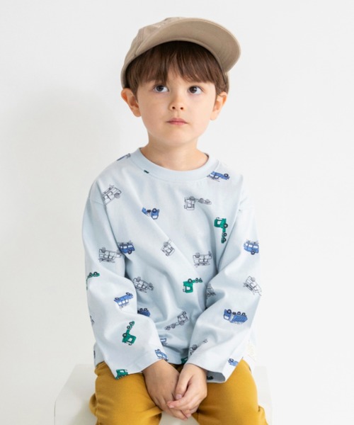 BRANSHES（ブランシェス）の「【ブランシェスmini】アソート長袖Tシャツ（Tシャツ/カットソー・キッズ・ライトグリーン/ブルー/シャーベット/杢グレー/ライトベージュ・120/110/100/90/130/80）」の4枚目の写真