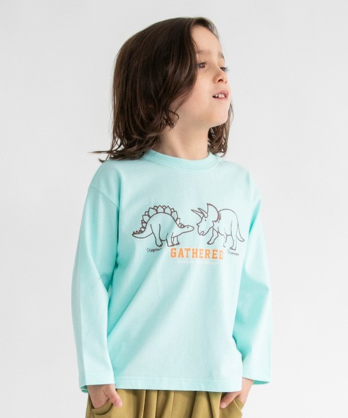 BRANSHES（ブランシェス）の「【ブランシェスmini】アソート長袖Tシャツ（Tシャツ/カットソー・キッズ・ライトグリーン/ブルー/シャーベット/杢グレー/ライトベージュ・120/110/100/90/130/80）」の6枚目の写真