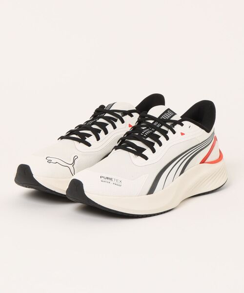 PUMA（プーマ）の「PUMA プーマ POUNCE LITE PTX EASE IN【耐水】メンズスニーカー(パウンスライトPTXイーズイン) 312672（スニーカー・メンズ・ホワイト/ブラック×ブラック・27.5cm/26.0cm/27.0cm/28.0cm/25.5cm/26.5cm）」の2枚目の写真