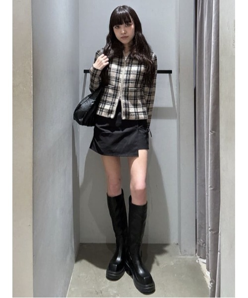 試着のみ❣️黒ファー袖のニットトップス セール】【ZOZO限定】袖ファー麻タッチニット（ニット/セーター