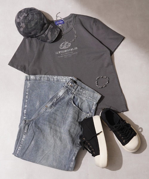 STAY GOLD(ステイゴールド)の「【STAYGOLD】 センター刺繍 半袖 Tシャツ / Center embroidery short-sleeved T-shirt(Tシャツ/カットソー・メンズ・ブルー/ホワイト/チャコールグレー・S/M/L)」の8枚目の写真