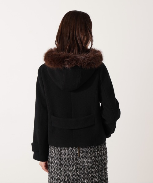 PROPORTION BODY DRESSING(プロポーションボディドレッシング)の「モッサフードフェイクファーショートコート / 1215255102(ブルゾン・レディース・ホワイト系その他/ベージュ/ブラック・MEDIUM/SMALL)」の12枚目の写真