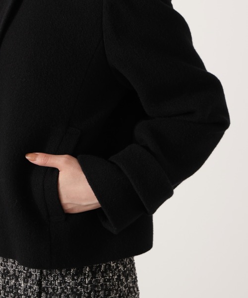 PROPORTION BODY DRESSING(プロポーションボディドレッシング)の「モッサフードフェイクファーショートコート / 1215255102(ブルゾン・レディース・ホワイト系その他/ベージュ/ブラック・MEDIUM/SMALL)」の14枚目の写真