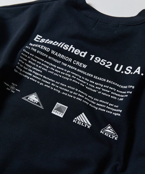 FREAK'S STORE(フリークスストア)の「限定展開 KELTY×FREAK’S STORE/ケルティ 別注 ヒストリーロゴ バックプリント クルーネックスウェット(スウェット・メンズ・ブラック/アッシュグレー/スミクロ/グレイッシュベージュ・SMALL/LARGE/MEDIUM)」の6枚目の写真