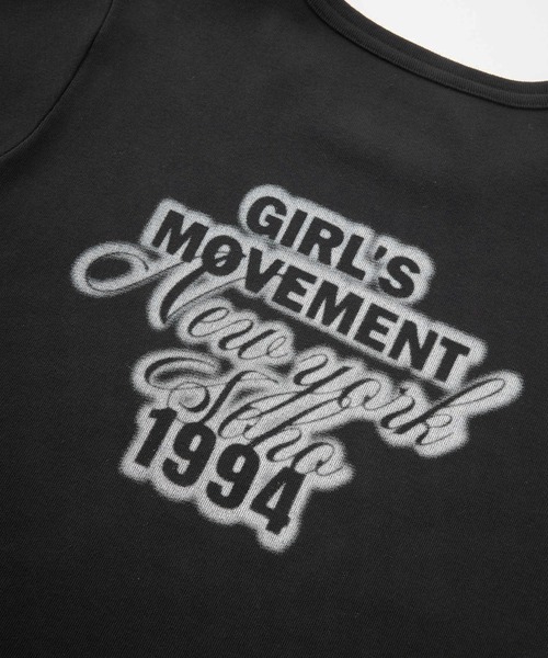 X-girl（エックスガール）の「SPRAY LOGO L/S TOP（Tシャツ/カットソー・レディース・ブラック/ホワイト/ベージュ・S/M）」の16枚目の写真