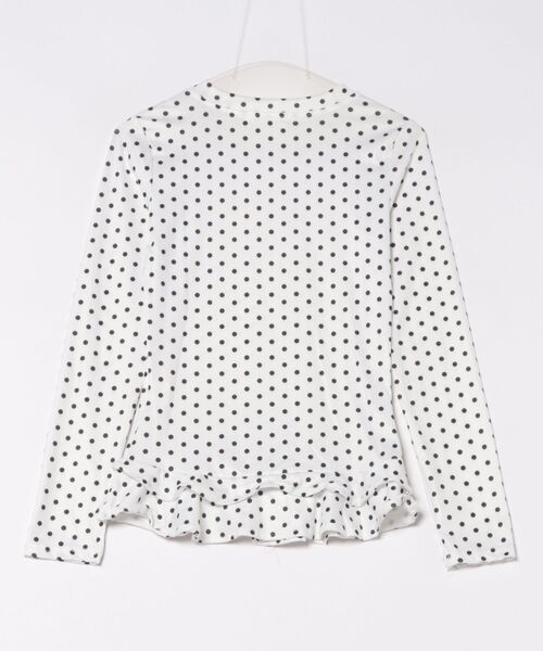 Nia(ニア)の「Nia(ニア)/フリルレイヤード ポルカドットロンT(Tシャツ/カットソー・レディース・ホワイト・MEDIUM/SMALL)」の16枚目の写真