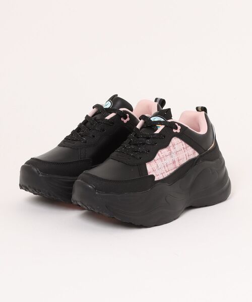 ANAP GｉRL（アナップガール）の「【ANAP GIRL】厚底スニーカー（スニーカー・キッズ・ブラック×シルバー/ブラック×ピンク・22.0cm/24.0cm/23.0cm）」の3枚目の写真