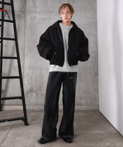 Confirm（コンファーム）の「モヘアライク シャギー プルオーバーニット メンズ レディース ユニセックス（ニット/セーター・メンズ・パープル/サックスブルー/グレー/チャコールグレー・M/L）」の22枚目の写真