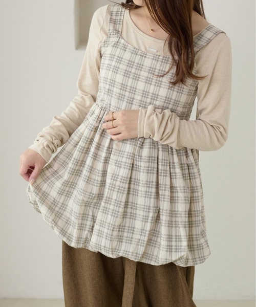 apres jour clair(アプレジュールクレア)の「【apres jour clair】アソートバルーンキャミチュニック(チュニック・レディース・ブラック系その他/ブラウン系その他/ホワイト系その他・フリー/X-LARGE)」の1枚目の写真