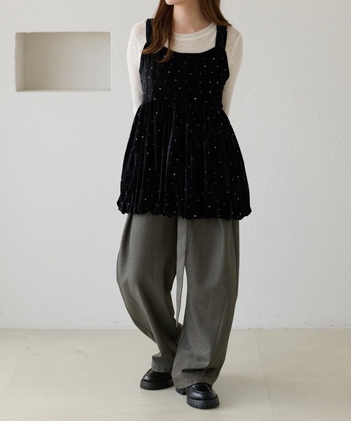 apres jour clair(アプレジュールクレア)の「【apres jour clair】アソートバルーンキャミチュニック(チュニック・レディース・ブラック系その他/ブラウン系その他/ホワイト系その他・フリー/X-LARGE)」の9枚目の写真