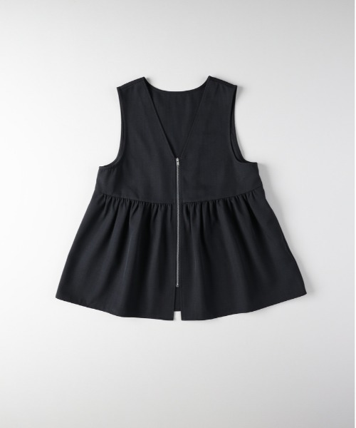 Right-on（ライトオン）の「【すっきり見え】【HONEYSUCKLE ROSE】ウール調ペプラムベスト /セットアップ対応(トレンド/体型カバー)（その他トップス・レディース・ダークグレー/ブラウン/グレー・M/S/L）」の3枚目の写真