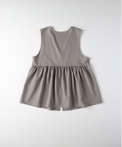 Right-on（ライトオン）の「【すっきり見え】【HONEYSUCKLE ROSE】ウール調ペプラムベスト /セットアップ対応(トレンド/体型カバー)（その他トップス・レディース・ダークグレー/ブラウン/グレー・M/S/L）」の6枚目の写真