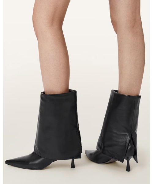 ALLSAINTS(オールセインツ)の「ODYSSEY KNEE HIGH LEATHER BOOTS | ODYSSEY ニー ハイ レザー ブーツ(ブーツ・レディース・ブラック・UK4/UK5)」の3枚目の写真