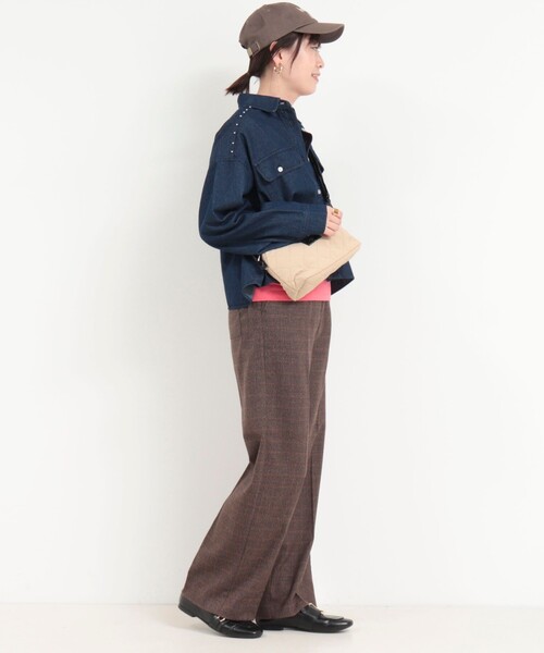 fredy couleur（フレディクルール）の「グレンチェックセンタープレスパンツ（その他パンツ・レディース・グレー系その他/ブラウン系その他・36/38）」の8枚目の写真