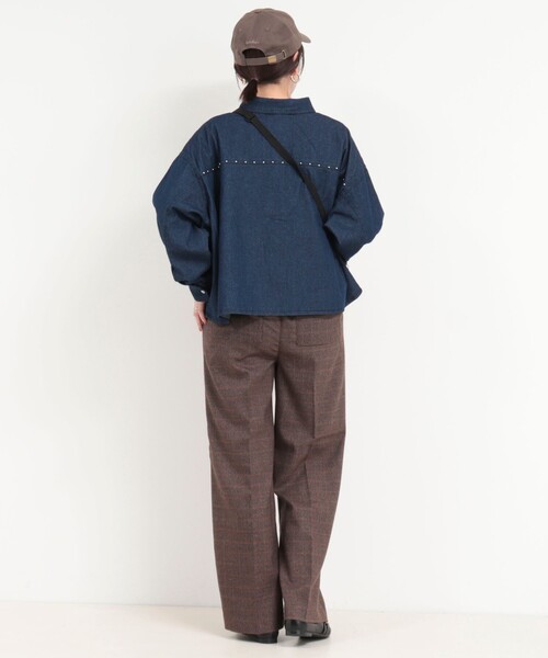 fredy couleur（フレディクルール）の「グレンチェックセンタープレスパンツ（その他パンツ・レディース・グレー系その他/ブラウン系その他・36/38）」の6枚目の写真