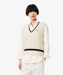 ウール×ナイロン エッセンシャル チルデンニットベスト